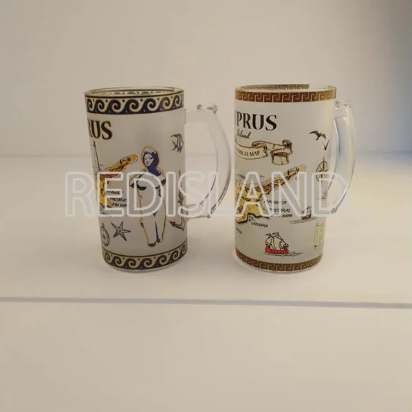Decal beer glass mug
