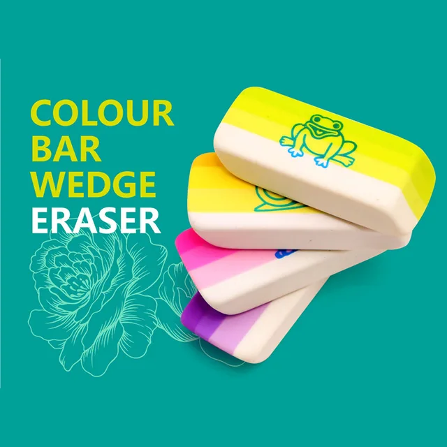 ZD-6711 colorful stripe wedge eraser