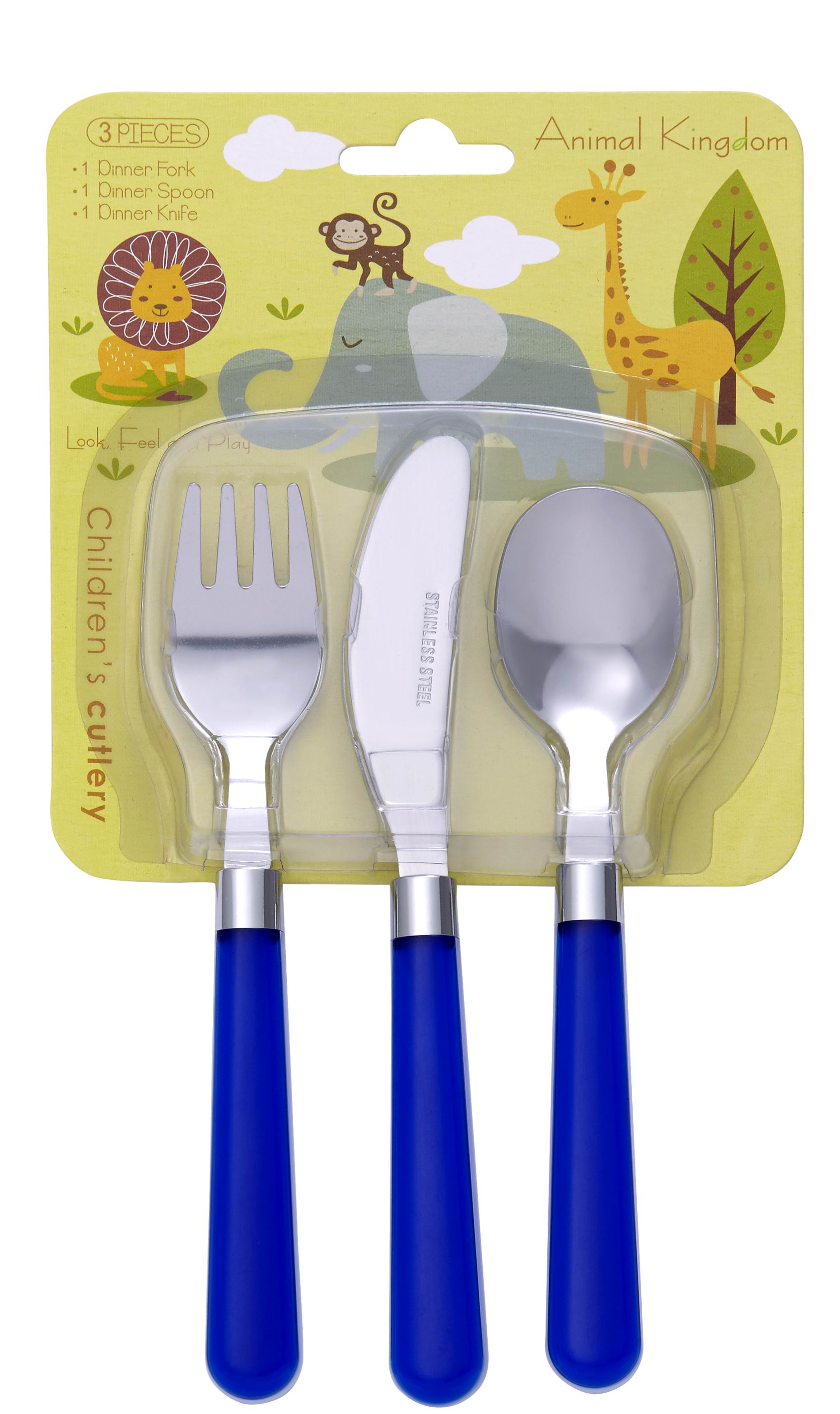 Stainless Steel Cutlery Set back card +PVC