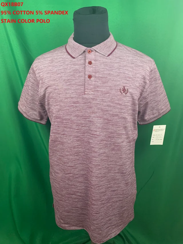 Qx18b07 Cotton Spandex Stain Color Polo