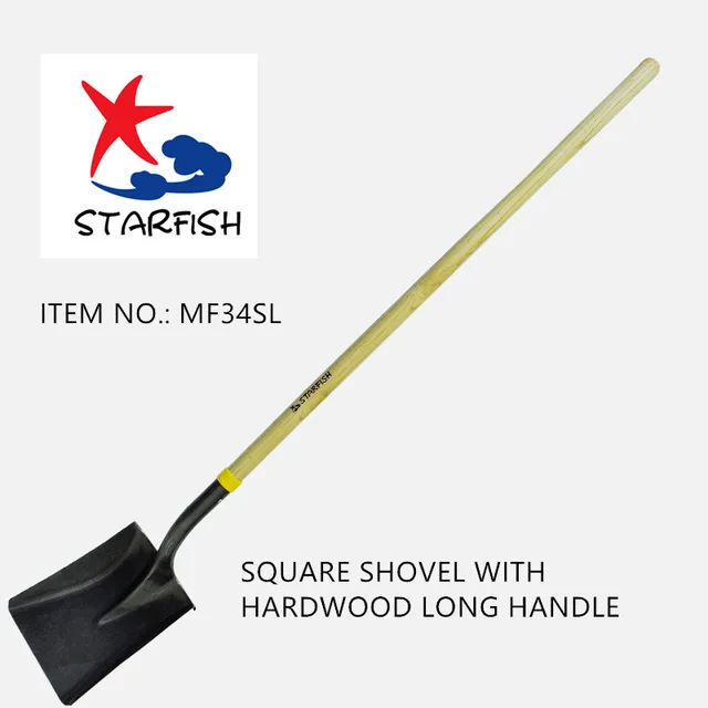 Square Shovel With Hardwood Long Handle