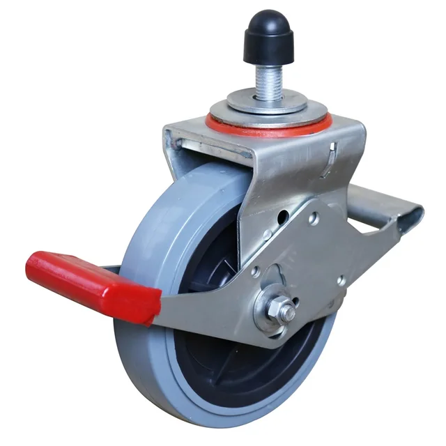 8 inch pu on pp non offset scaffold caster for europe market