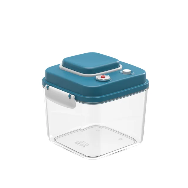 1.4L AS Square nestable press type vacuum food storage container