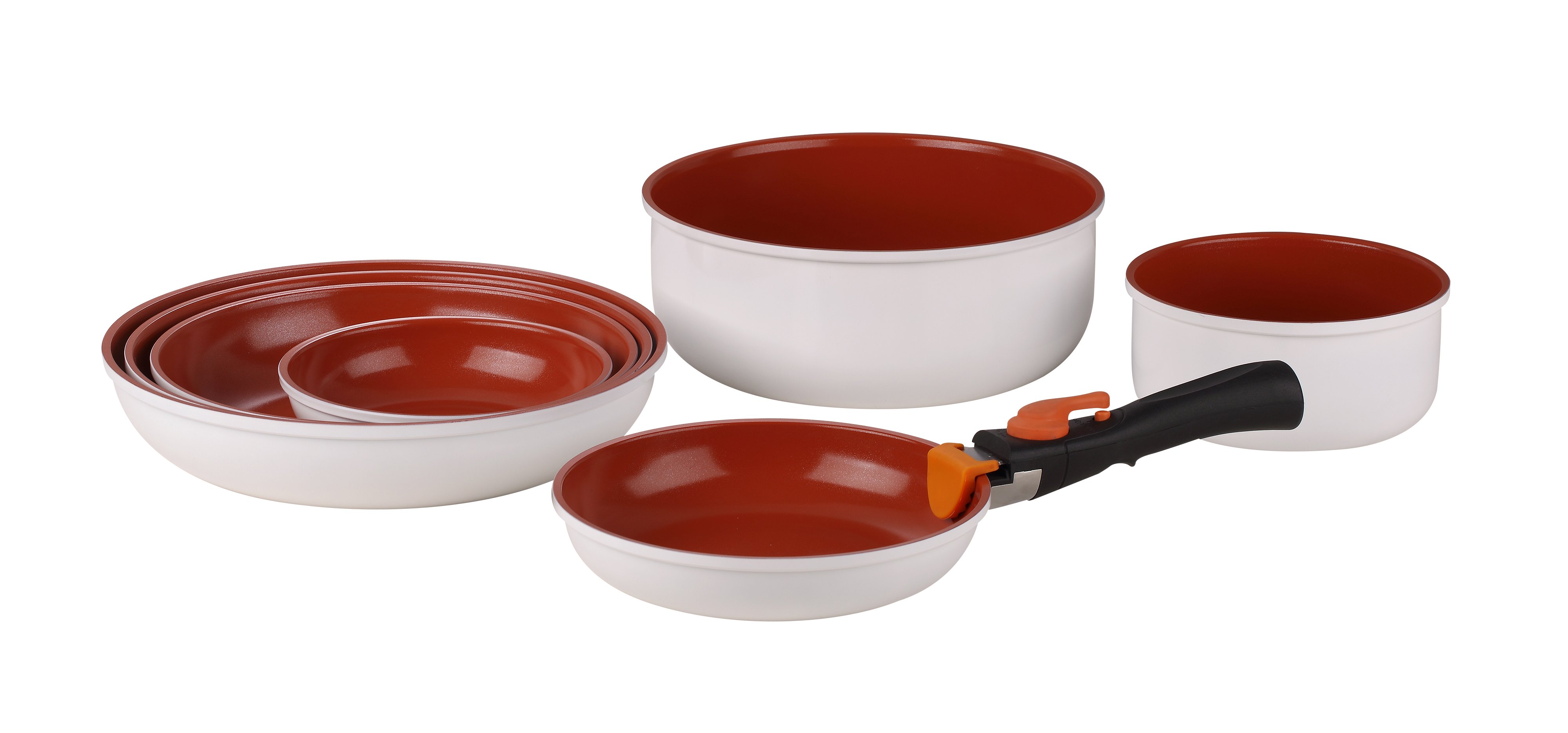 Roll edge alumium cookware 8pcs
