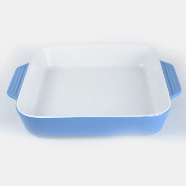 11.5'' ceramic rectangle two-tone glaze baking dish