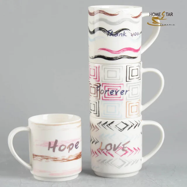 10OZ New Bone China stacking mug