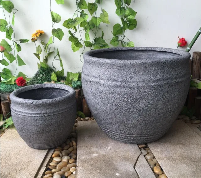FIBERSTONE marble FLOWER POT
