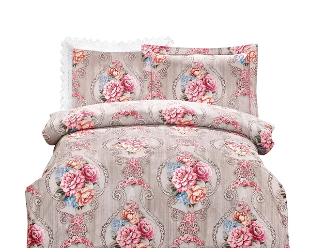 200TC colorful flora print bed set, bedding