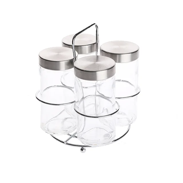 Glass bottle, round glass jar, glass canister