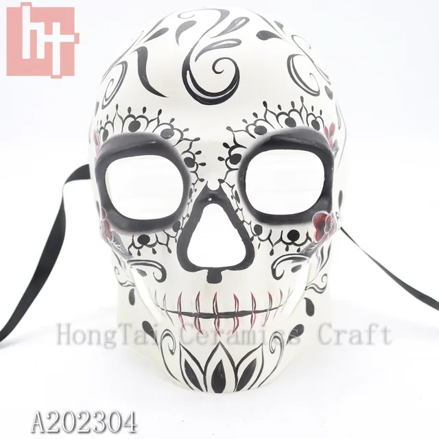 Day of the Dead Mask with Flower A202304 1/set