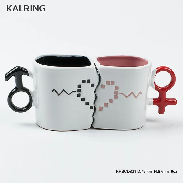 Couple mugs Ceramic mug gift mug for lovers mugs for Valentine's day