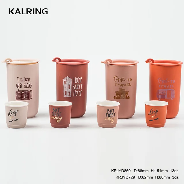 New bone China mug Color glaze mug Mug with silicone