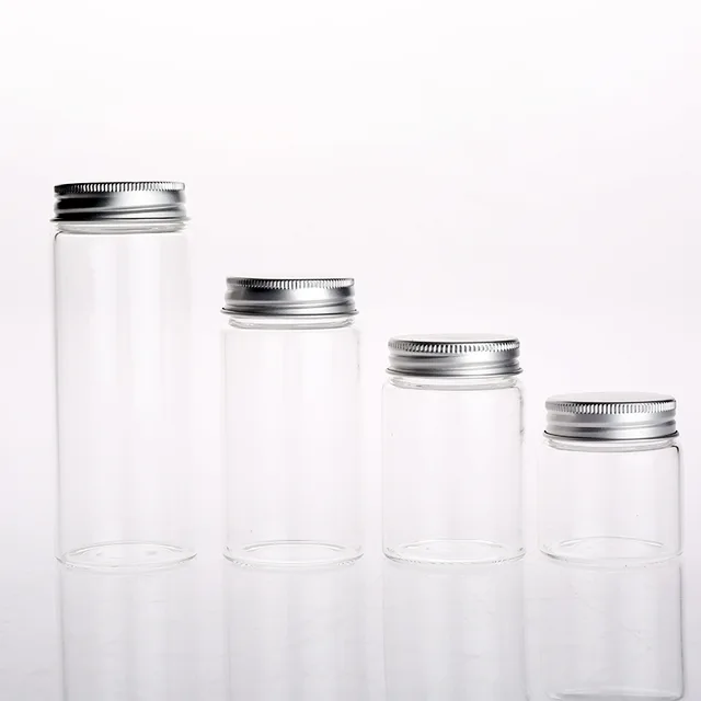 Mini heat-resistant glass storage tube canister