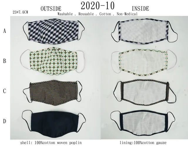 Cotton face mask for non-medical use