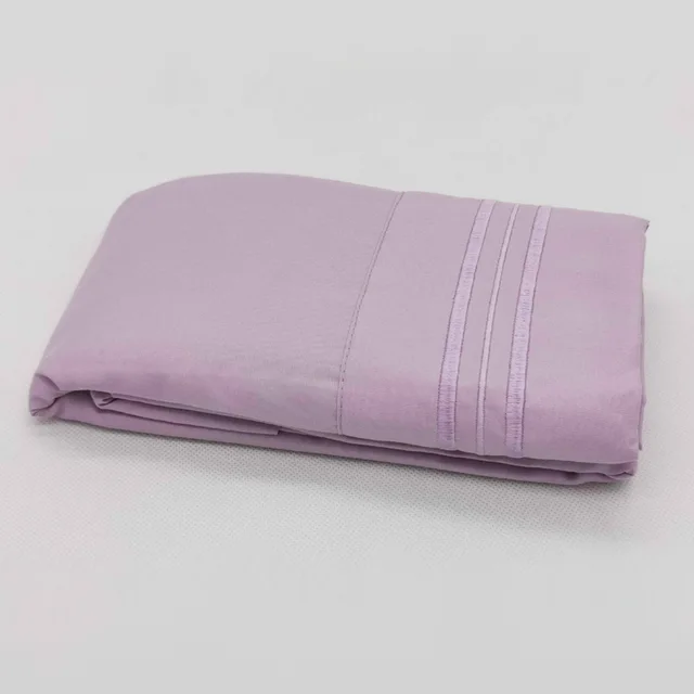 100%polyester plain color 3line embroidery pillowcase