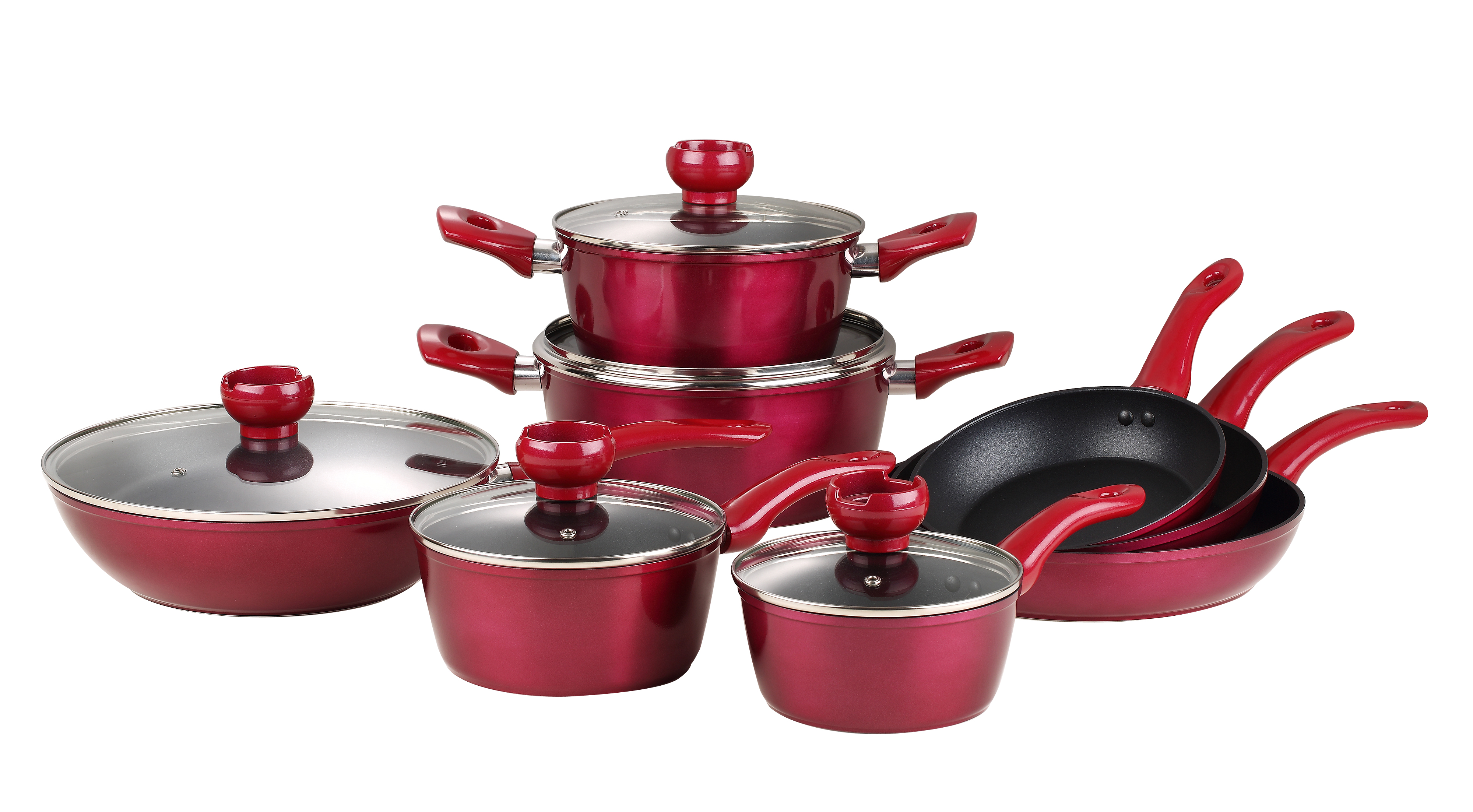 Forged alumium cookware 13 pcs set