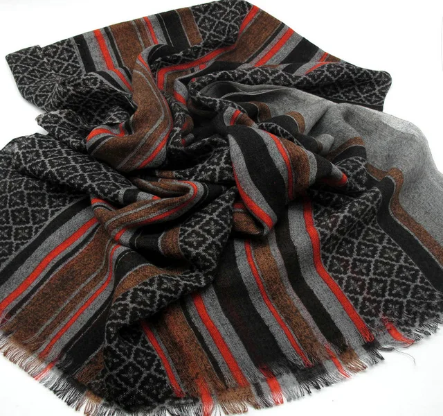 Men's Strip Printed Shawl