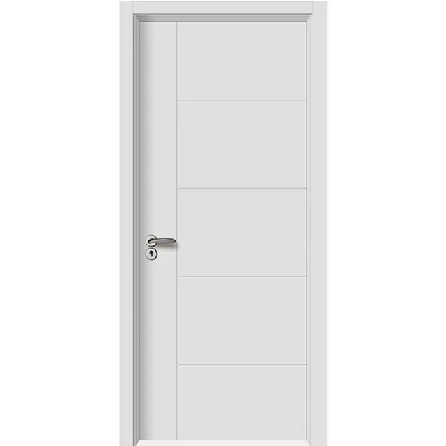 Interior Door with White Lacquer finishing in Flat style