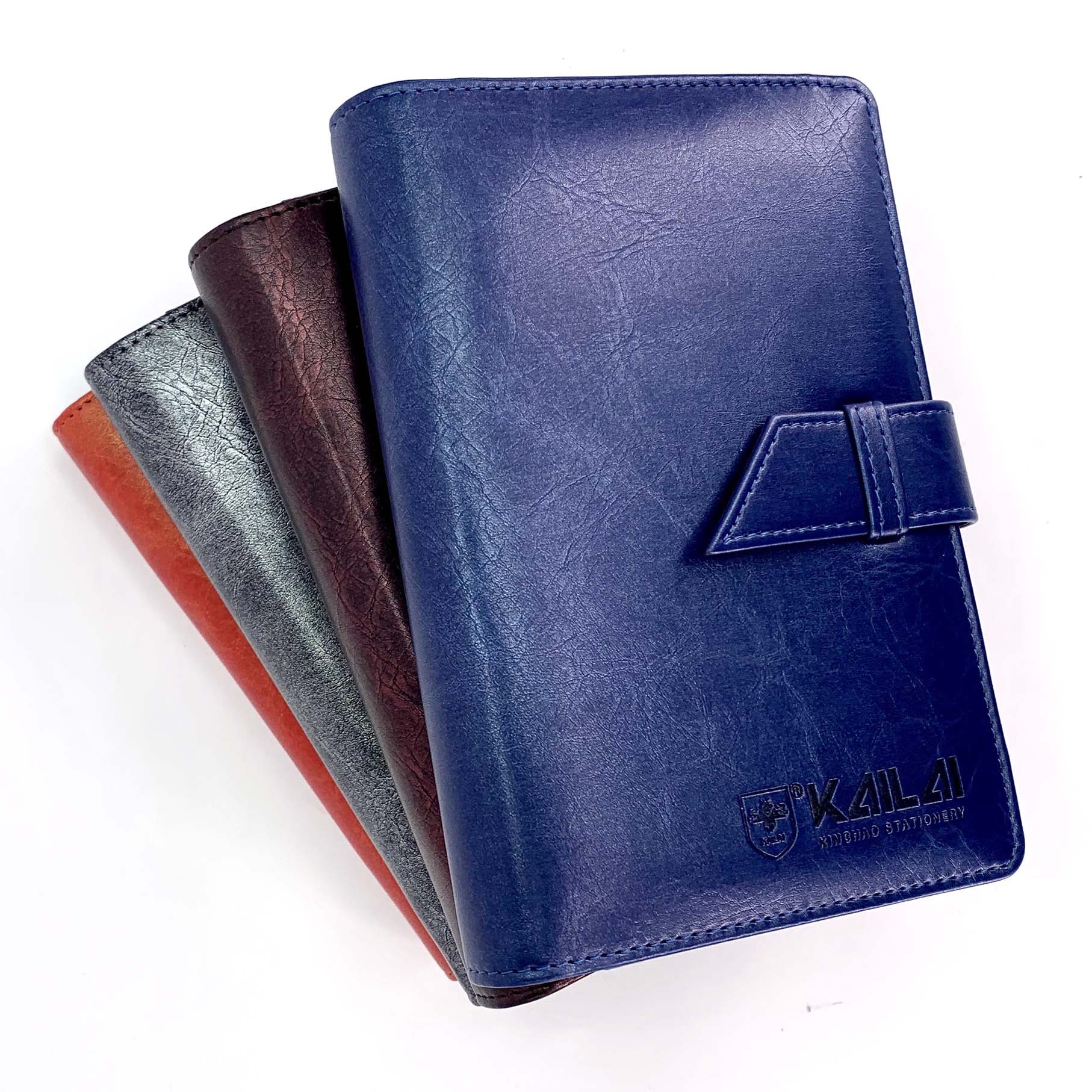 Office stationery classic multifunctional A6+ Organizer pu hard cover binder loose-leaf notebook
