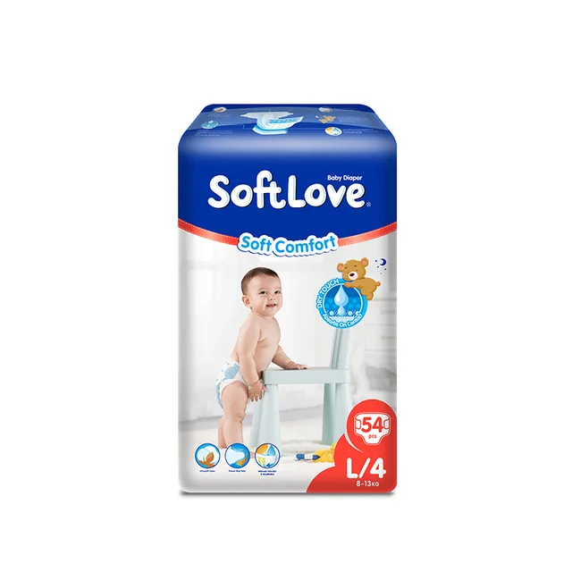 SoftLove baby diapers breathable L size 54pcs