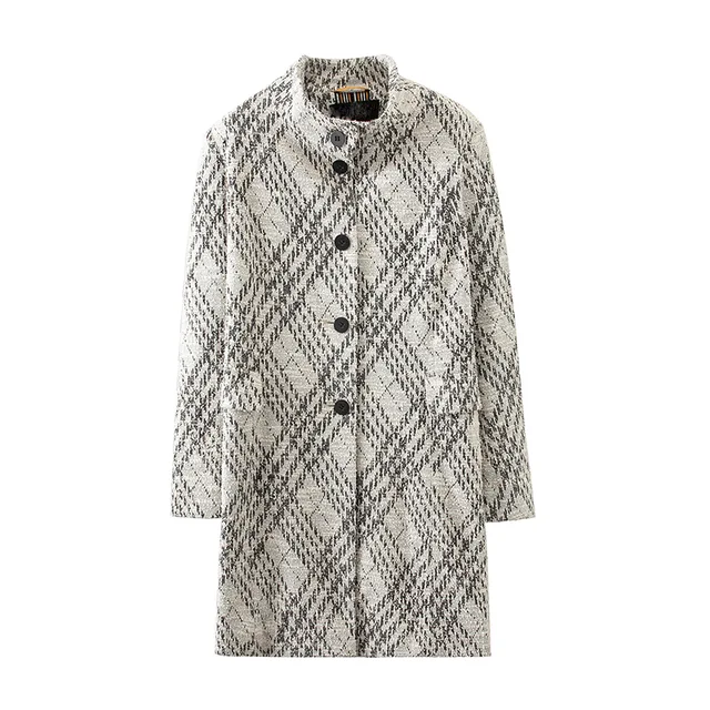 72%Polyester 28%cotton Women's Cotton/Polyester Yarn-Dyed coat