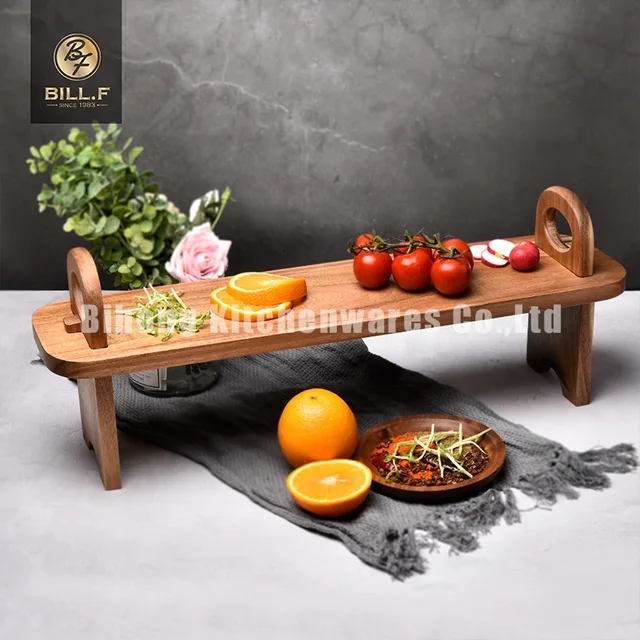 Serving board on stand