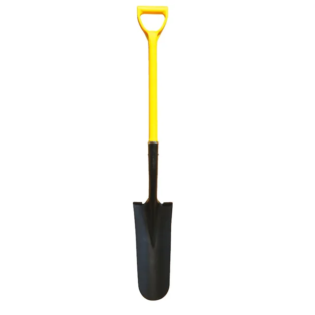 Solid fiberglass handle shovel