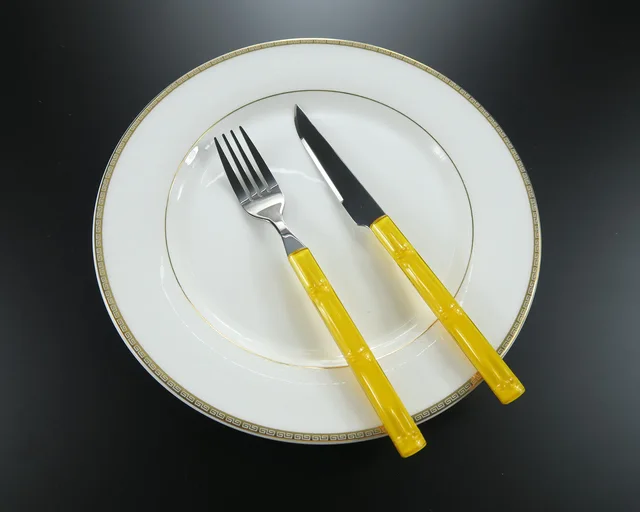 Stainless Steel Cutlery Set with Plastic Handle