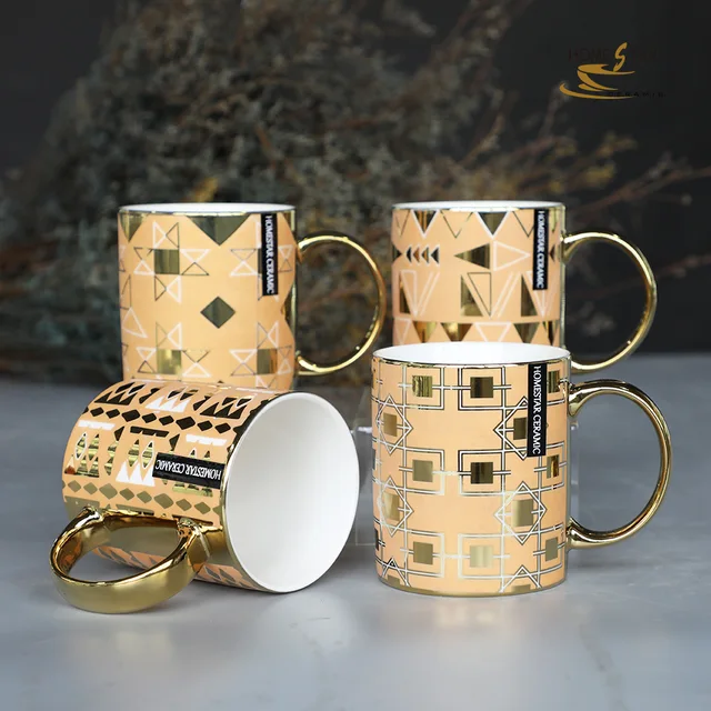 12oz can shape gold electroplate mug
