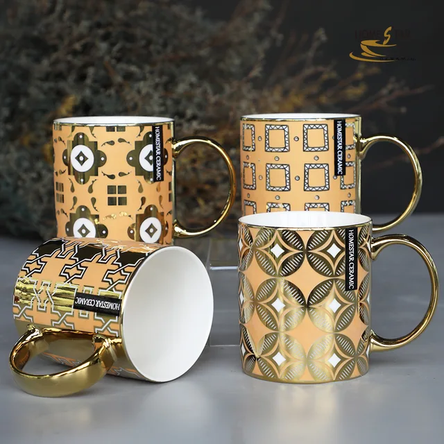 12oz can shape gold electroplate mug