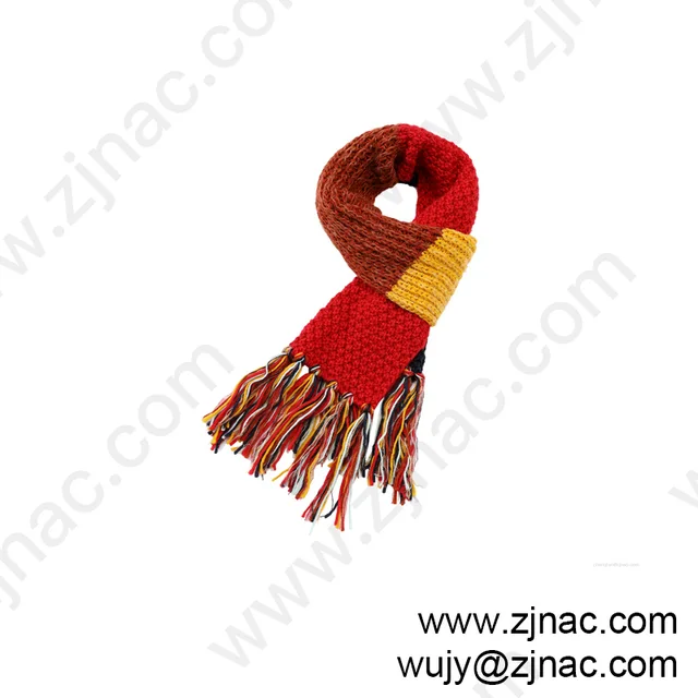 "Chunky Knit Scarf with oversize fringe"