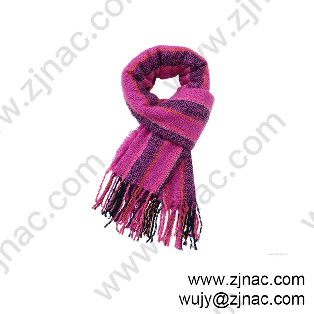 100% Acrylic Woven Scarf In Two Tone Color