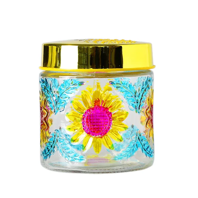 Embossed Glass Canister