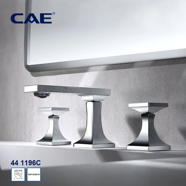 CAE Double-handle 8" widespread lavatory faucet 44 1196 CUPC