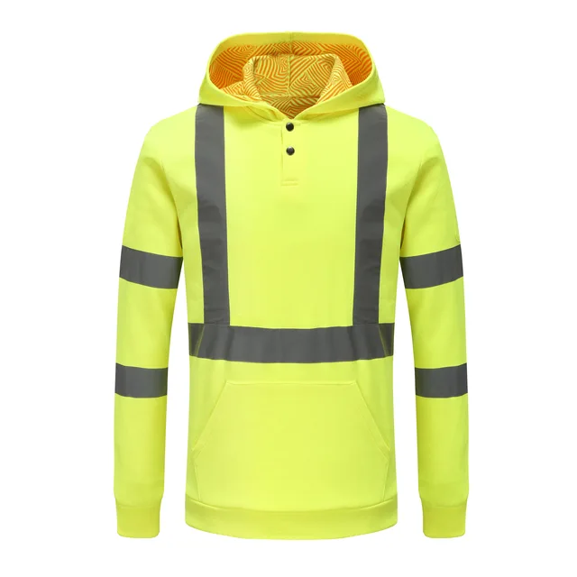 Winter/Autumn Hi Vision Workwear Far Infrared Fleeced Polyester Polypropylene Sweater