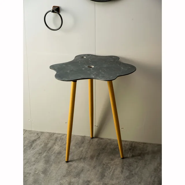 TRI-BG + VT-FLO6060BM Marble Table & Basin Whole Set