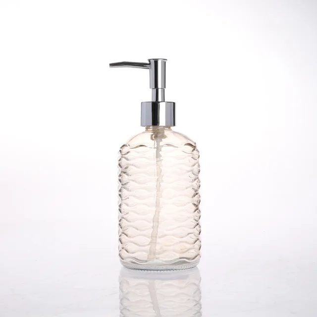 Glass hand sanitizer bottle