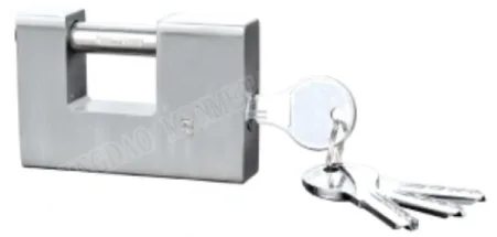 Stainless steel rectangular padlock