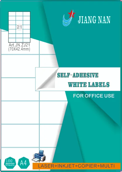 White Self Adhesive Label