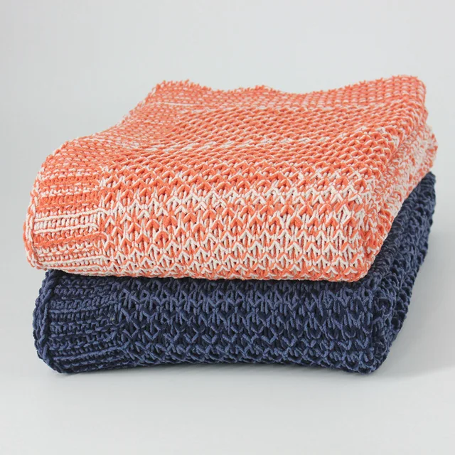 Multi Chenille Knitted Throw Blanket