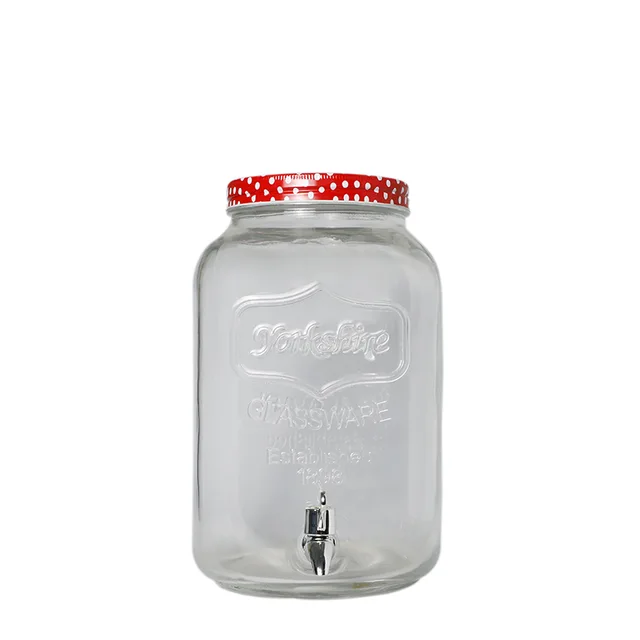 Glass juice dispenser
