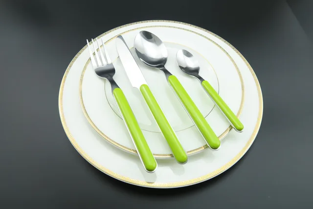 Stainless Steel Cutlery Set with Plastic Handle
