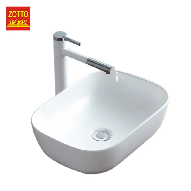 Ceramic wash basin rectangular shape