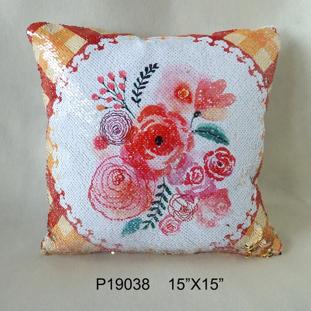 Flower Sequin Pillow