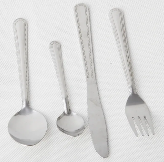 RGS-S5122-T stainless steel Bead Point 16-Piece of dinner Set knife fork spoon SS410