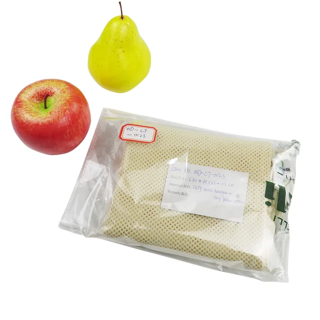 Custom drawstring splicing cotton cloth mesh eco product packaging bag