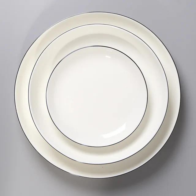 Plate,new bone china,gold rim