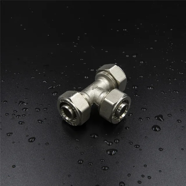 Brass Srew Fitting Equal Tee With Nickel Plated