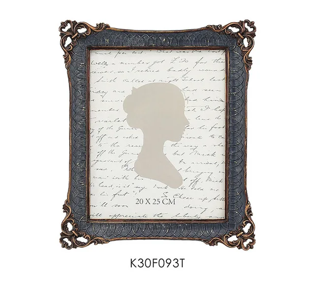 Black/Gold Classic Poly Resin Photo Frame