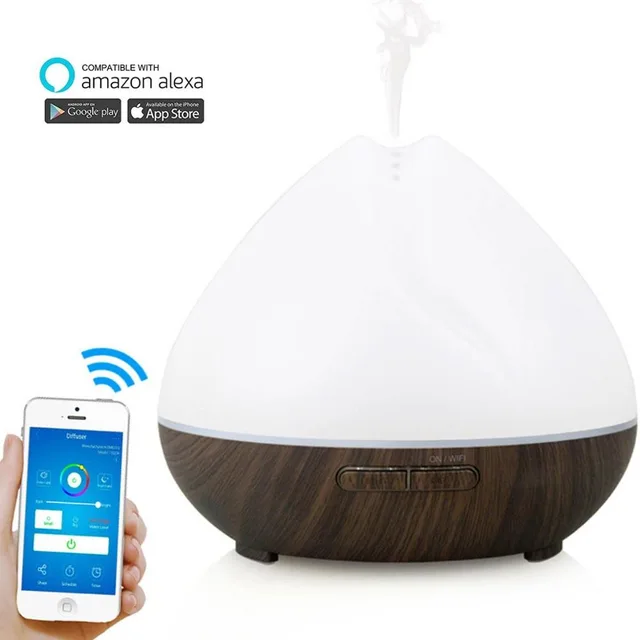 New 400ml Wireless Smart Wifi Aroma Diffuser For Alexa Acho Sound